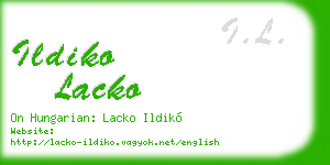 ildiko lacko business card